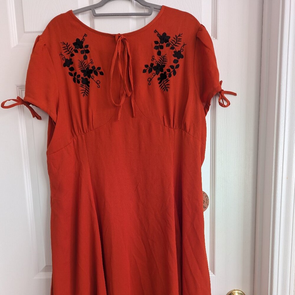 Timeless London Ava Embroidered 1940s style dress